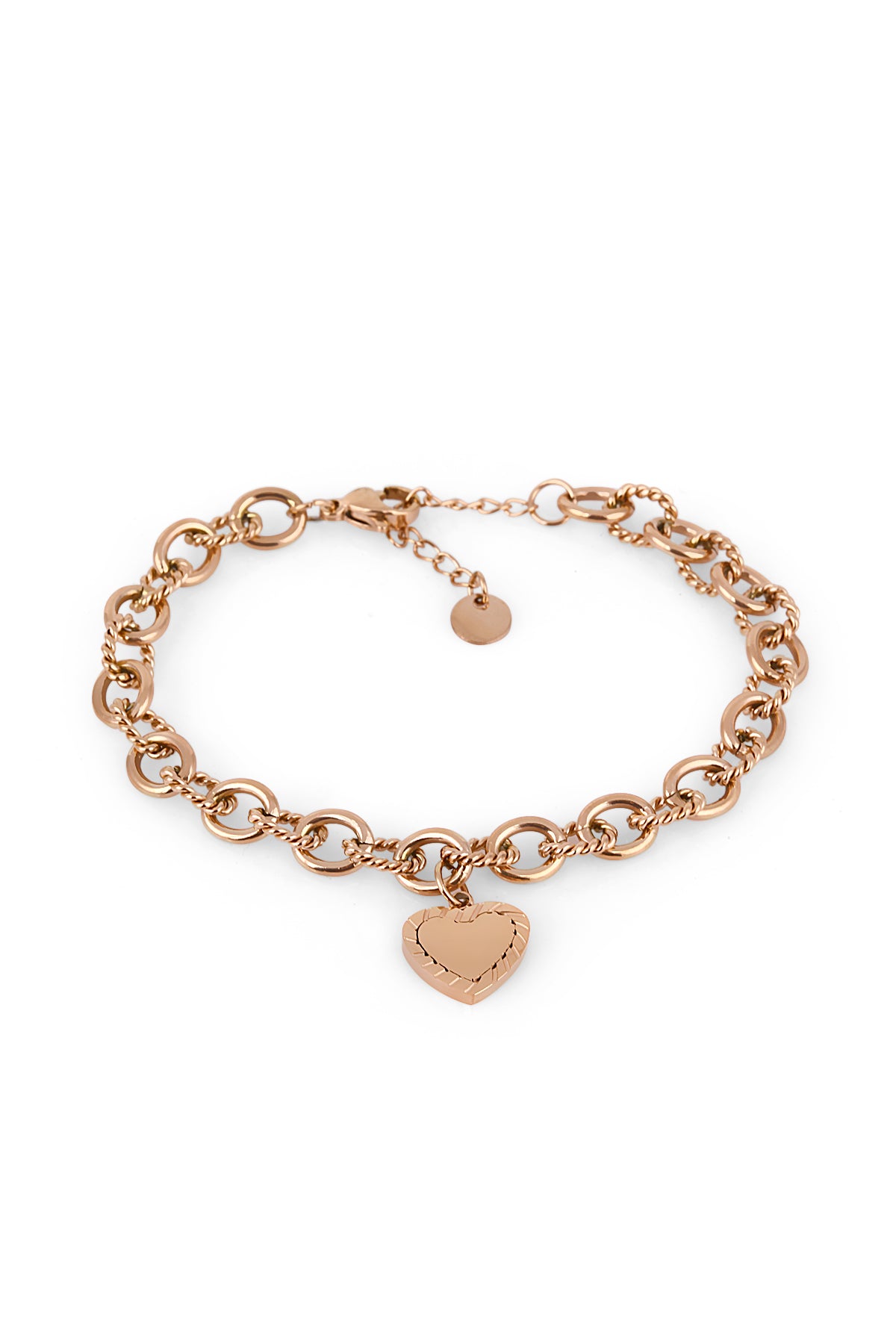 8MM Diamond Heart Shaped Bracelet in 14k Rose Gold – Rocco's Jewelry