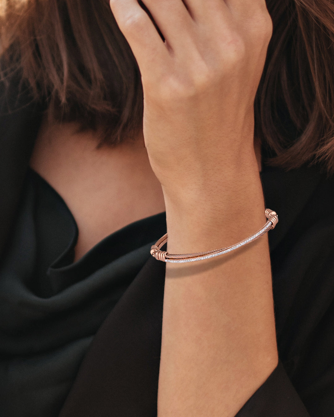 Daniel Klein Rose Gold Color Bracelet For  Women