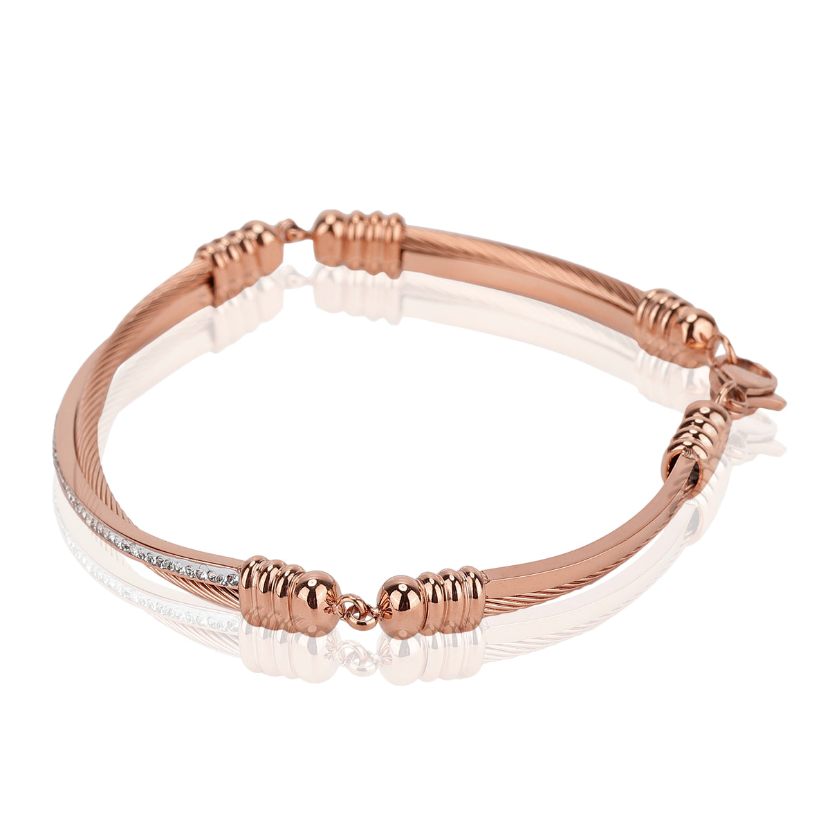 Daniel Klein Rose Gold Color Bracelet For  Women
