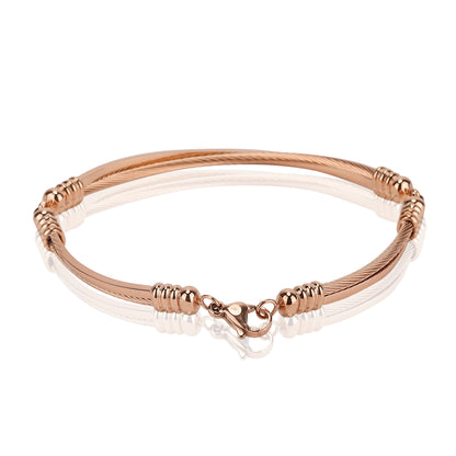 Daniel Klein Rose Gold Color Bracelet For  Women