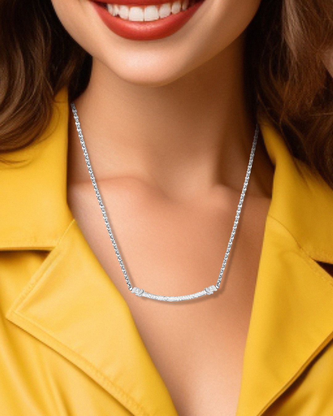 Daniel Klein Silver Color Necklace For  Women