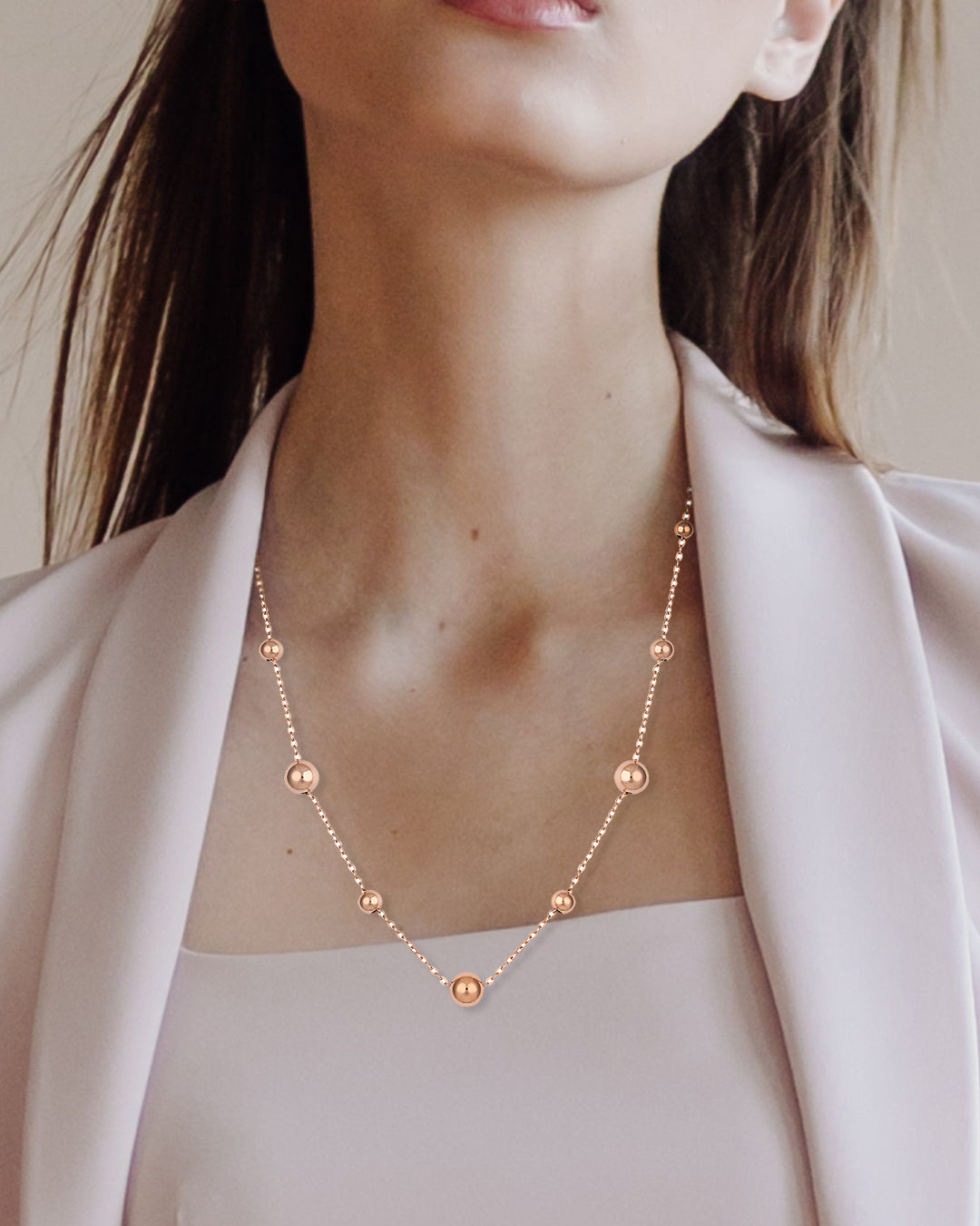 Daniel Klein Rose Gold Color Necklace For  Women