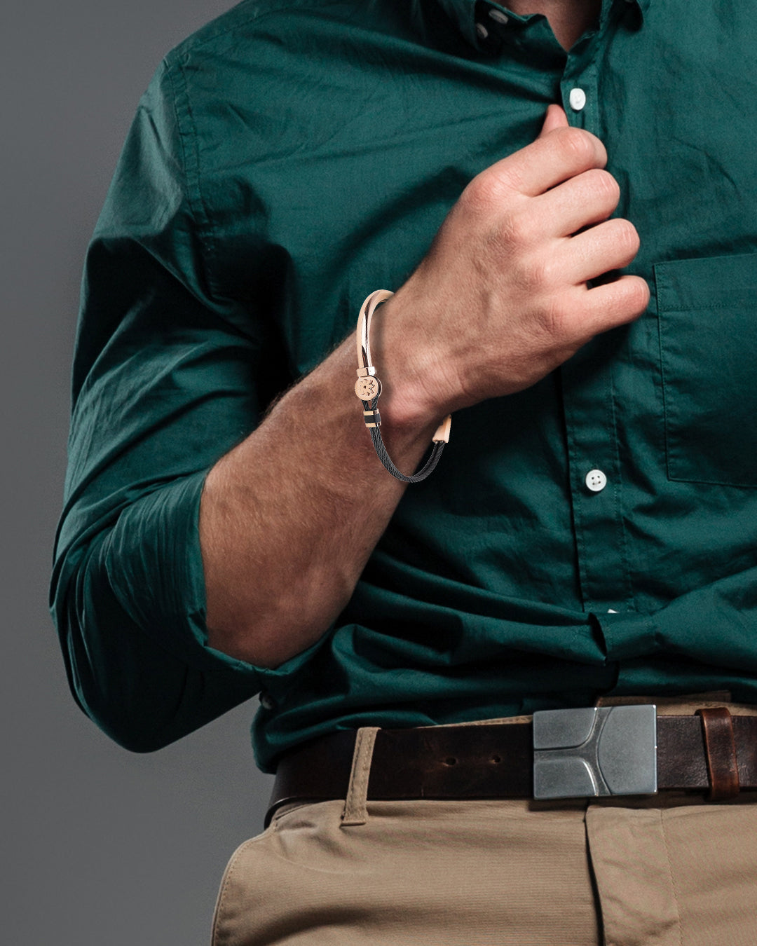 Daniel Klein Black Color Bracelet For  Men