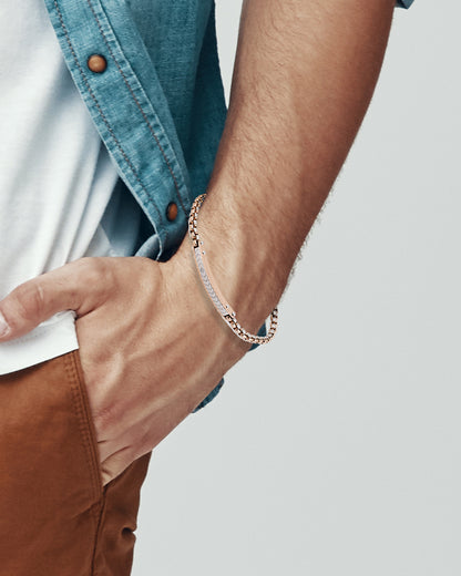 Daniel Klein Rose Gold Color Bracelet For  Men