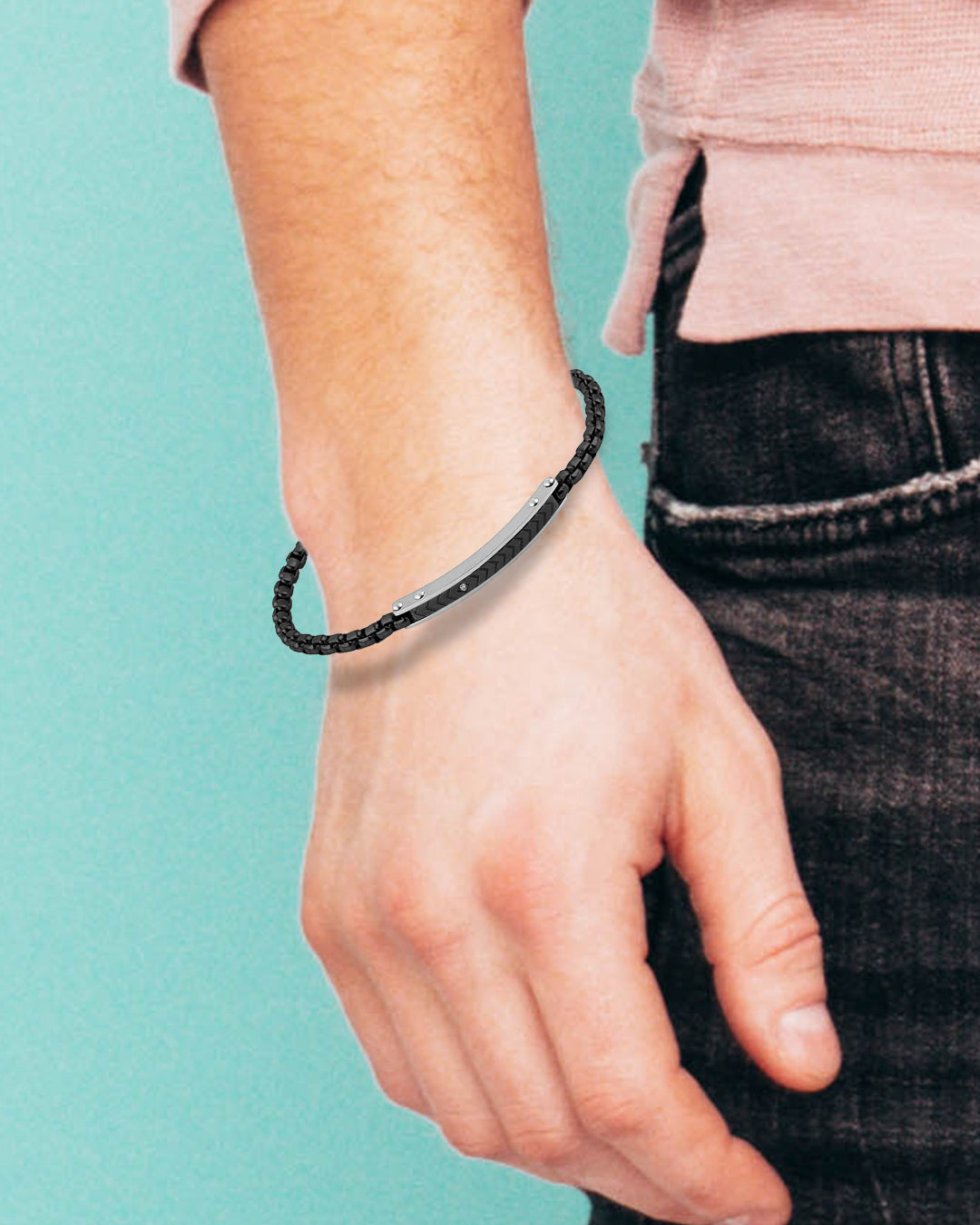 Daniel Klein Silver Color Bracelet For  Men