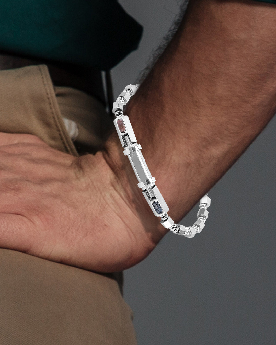 Daniel Klein Silver Color Bracelet For  Men