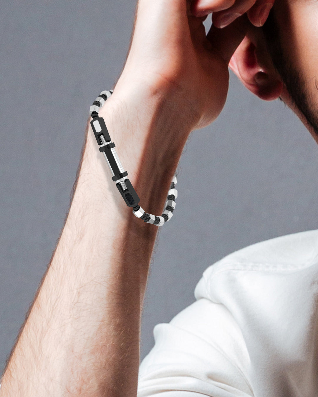 Daniel Klein Silver Color Bracelet For  Men