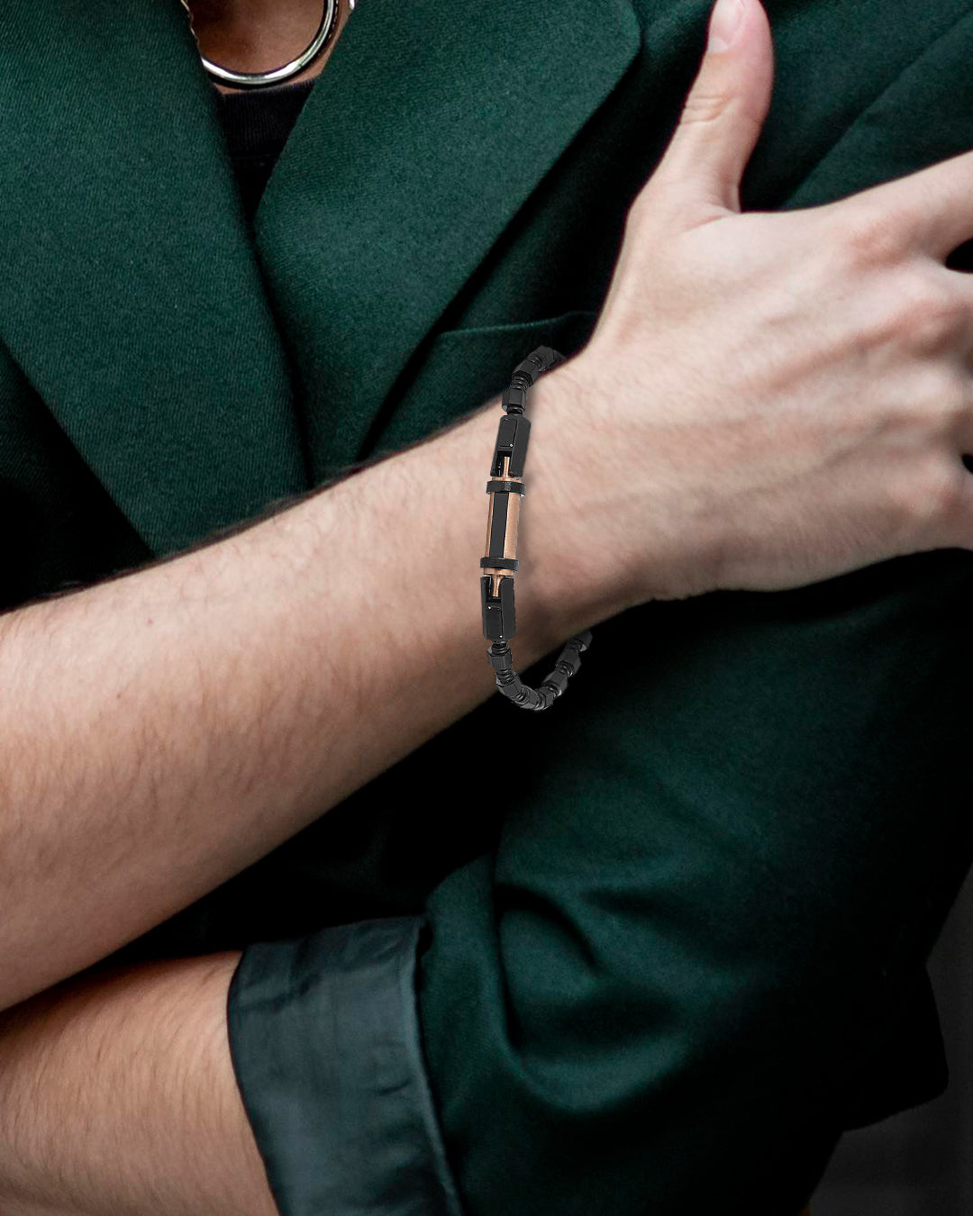 Daniel Klein Black Color Bracelet For  Men