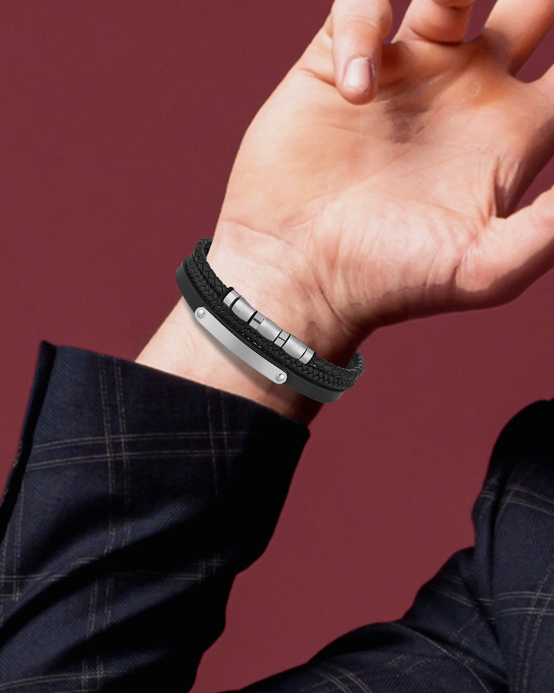 Daniel Klein Silver Color Bracelet For  Men