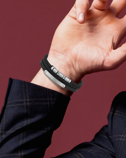 Daniel Klein Silver Color Bracelet For  Men