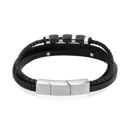 Daniel Klein Black Color Bracelet For  Men