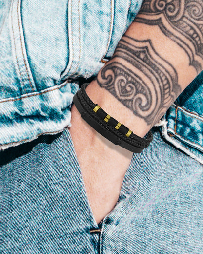 Daniel Klein Black Color Bracelet For  Men