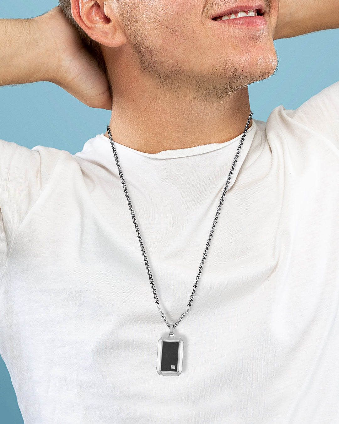 Daniel Klein Silver Color Necklace For  Men