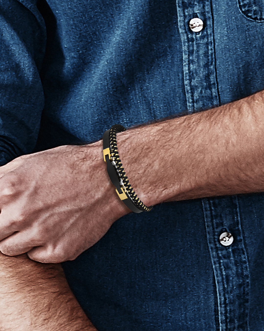 Daniel Klein Silver Color Bracelet For  Men