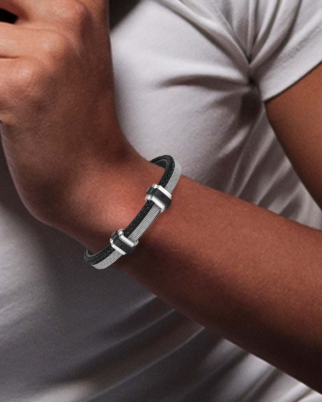 Daniel Klein Silver Color Bracelet For  Men