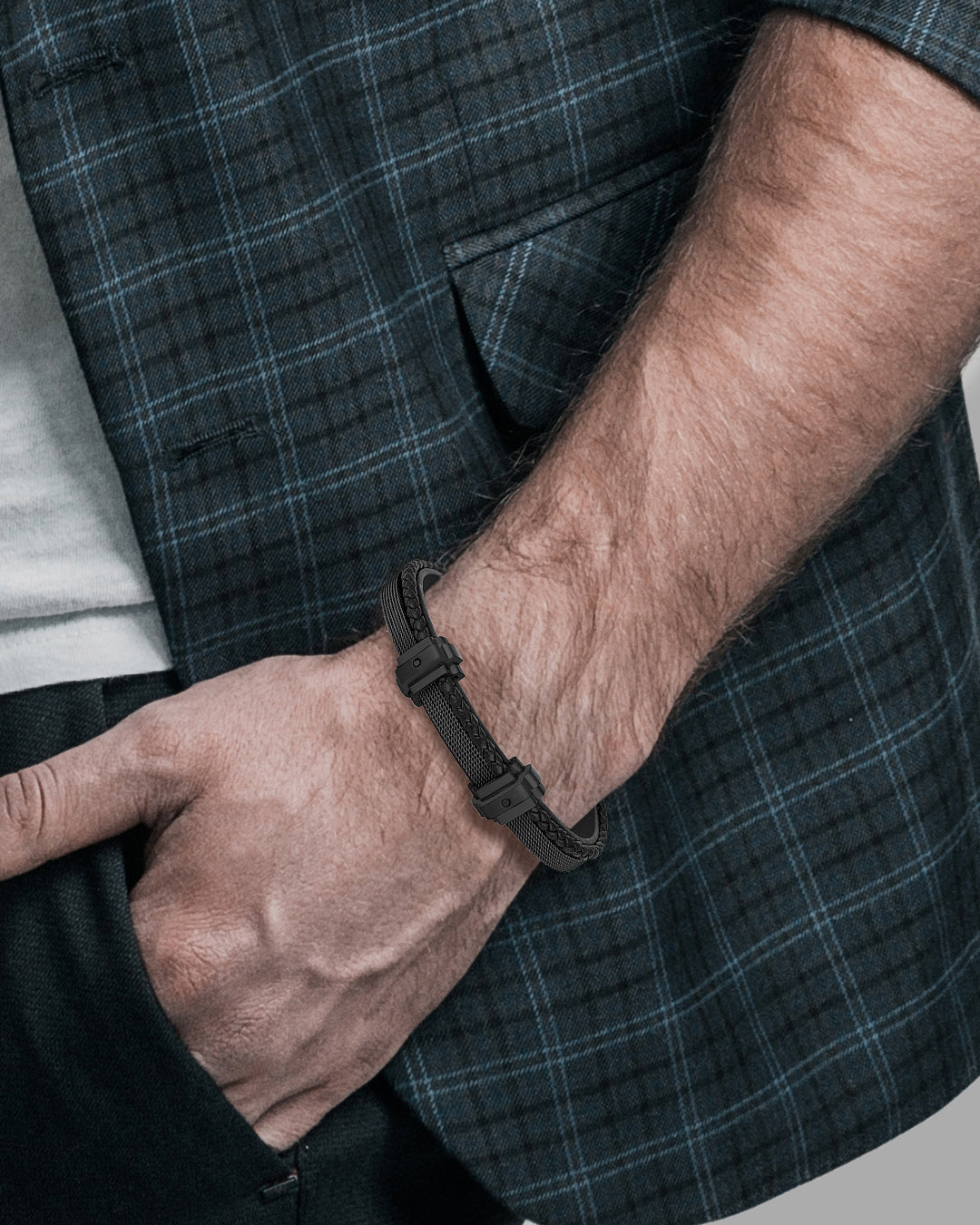 Daniel Klein Black Color Bracelet For  Men