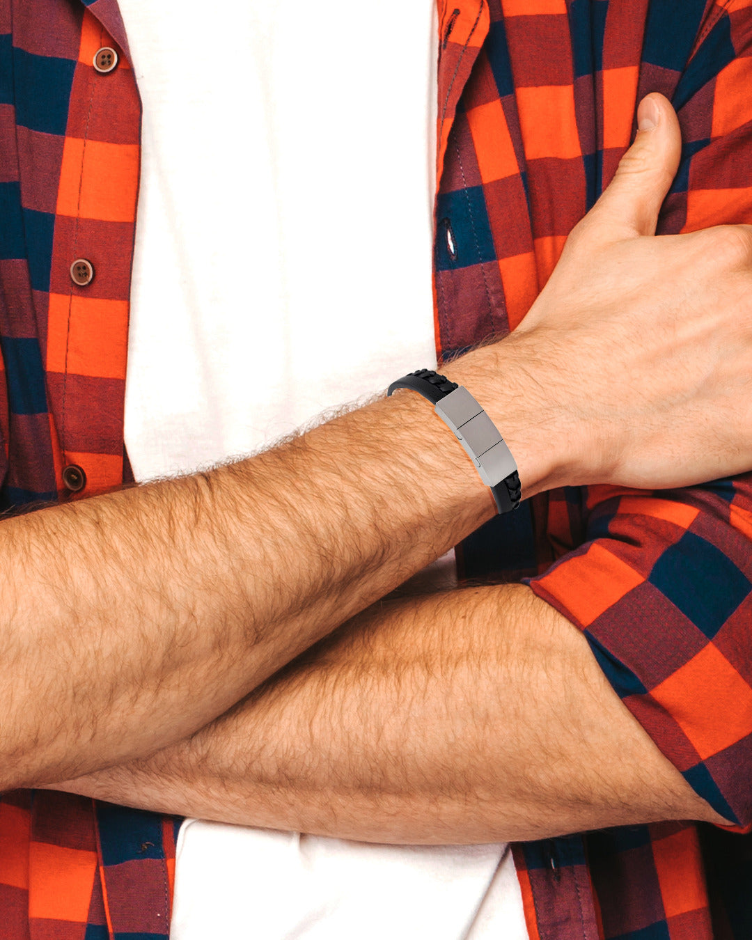 Daniel Klein Silver Color Bracelet For  Men