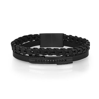 Daniel Klein Black Color Bracelet For Men