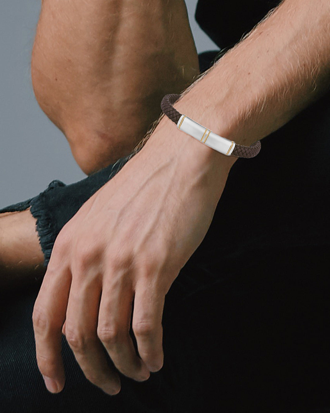 Daniel Klein Silver Color Bracelet For  Men