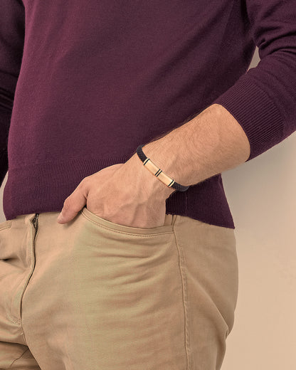 Daniel Klein Rose Gold Color Bracelet For  Men