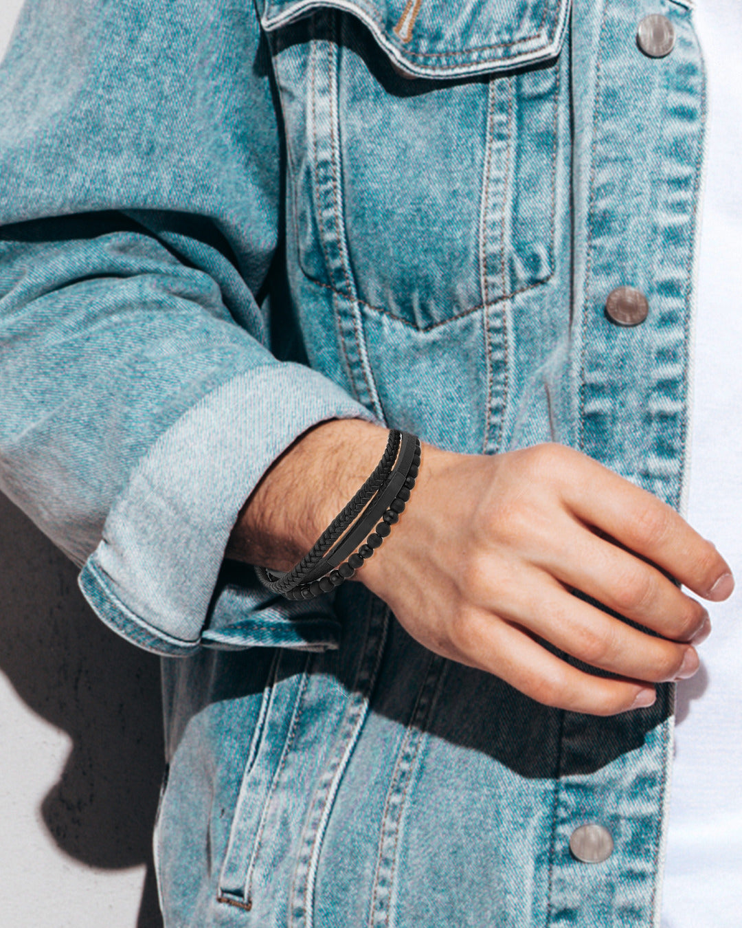 Daniel Klein Black Color Bracelet For  Men