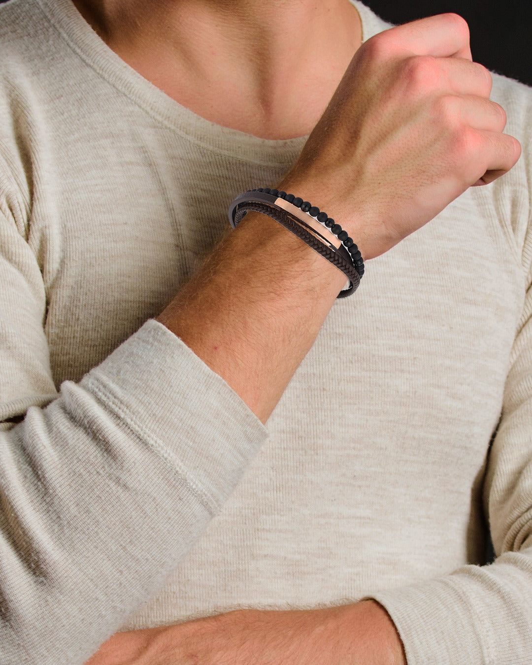 Daniel Klein Rose Gold Color Bracelet For  Men