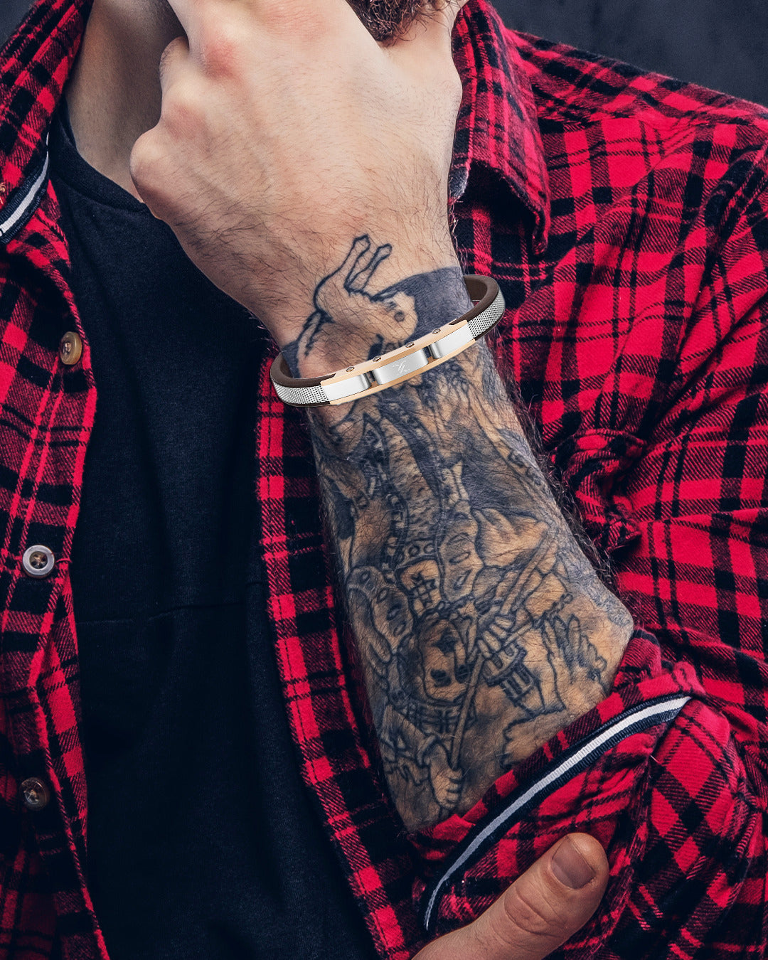 Daniel Klein Silver Color Bracelet For  Men
