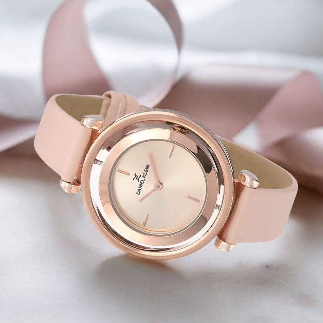 Daniel Klein Trendy Rose Gold Dial Watch
