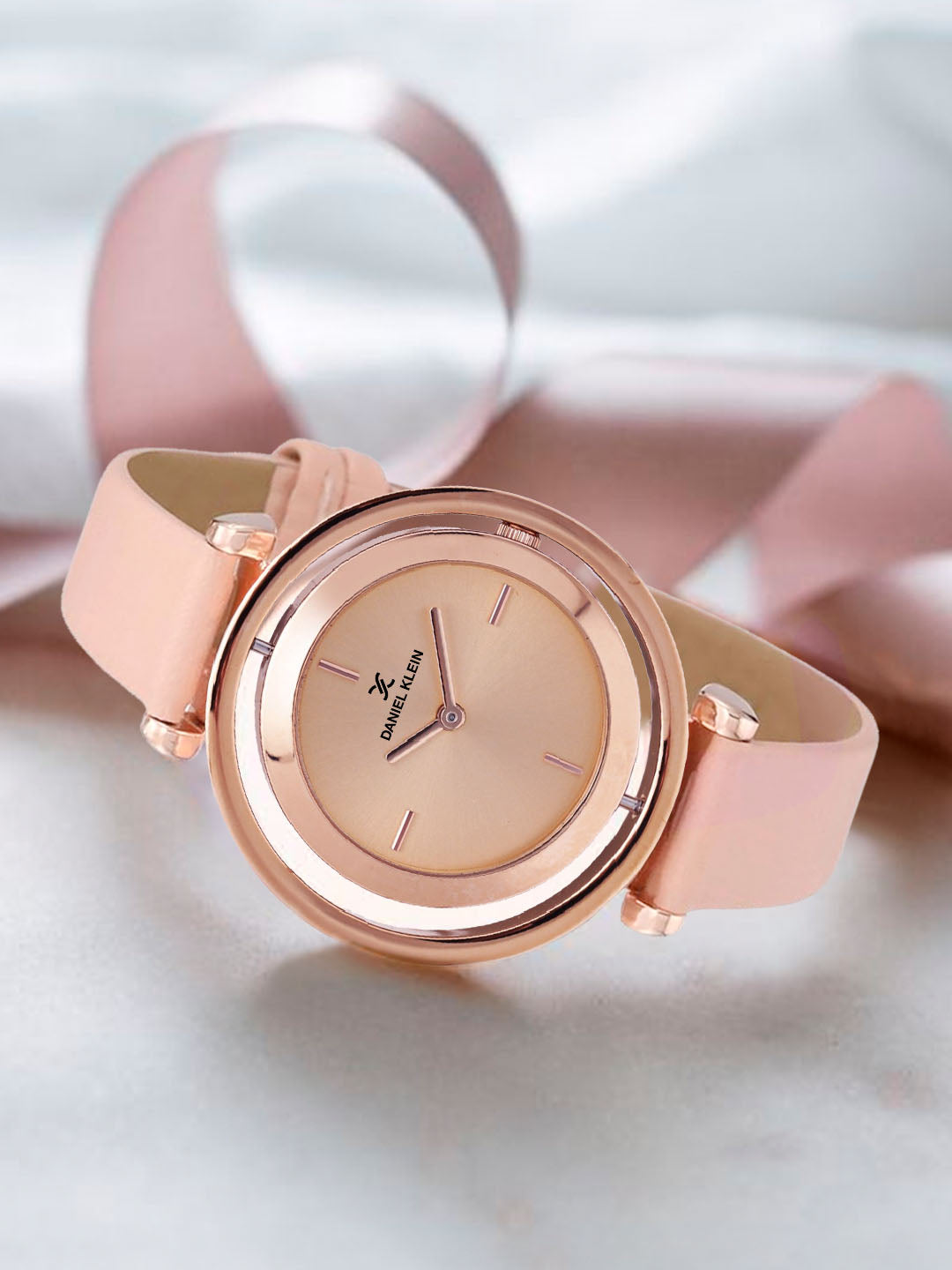 Daniel Klein Trendy Rose Gold Dial Watch