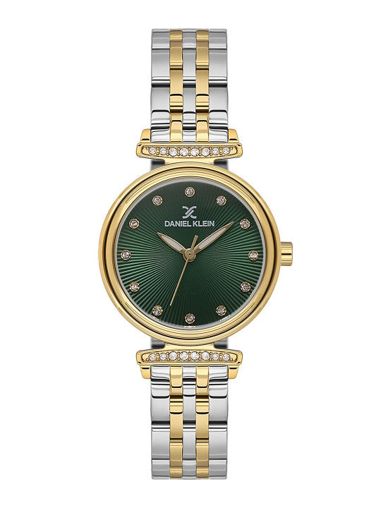 Daniel Klein Women Embellished Dial &amp; Stainless Steel Straps Analogue Watch DK.1.13958-4