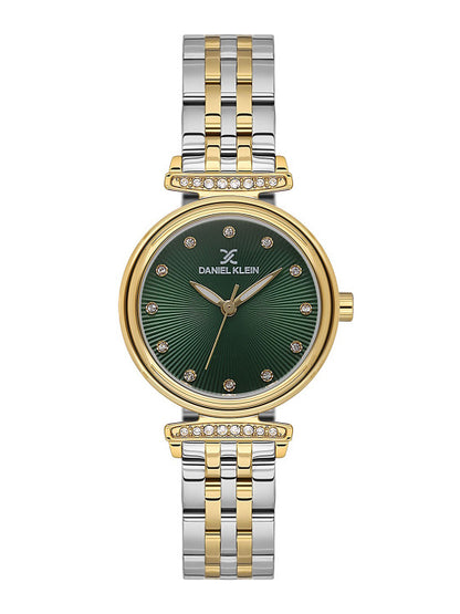 Daniel Klein Women Embellished Dial &amp; Stainless Steel Straps Analogue Watch DK.1.13958-4