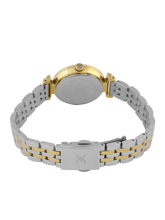 Daniel Klein Women Embellished Stainless Steel Bracelet Straps Analogue Watch DK.1.13958-3