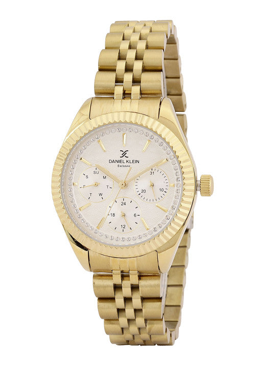 Daniel Klein Exclusive Unisex Dial &amp; Stainless Steel Straps Analogue Watch DK.1.13927-2
