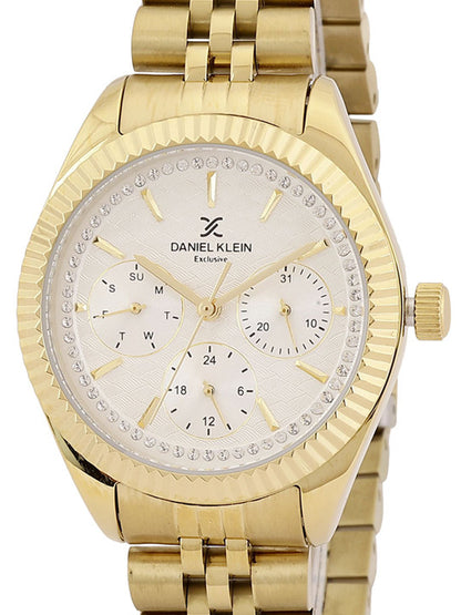 Daniel Klein Exclusive Unisex Dial &amp; Stainless Steel Straps Analogue Watch DK.1.13927-2