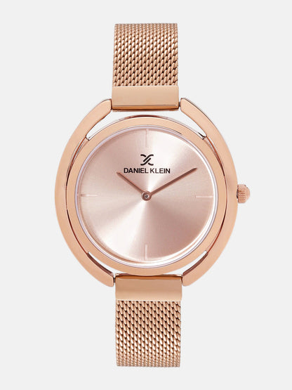 Daniel Klein Trendy Women Rose Gold Dial Watch