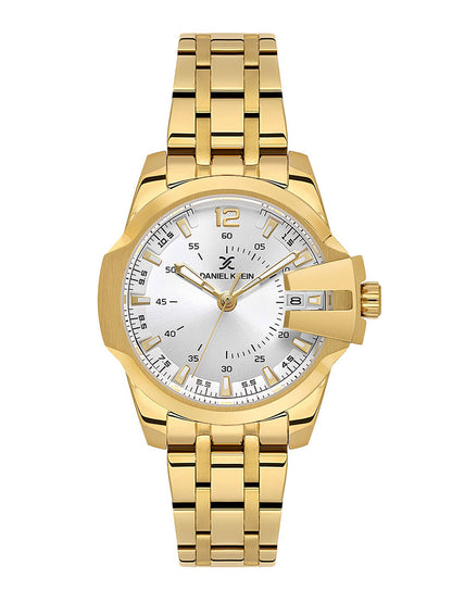 Daniel Klein Premium Lady Women Textured Bracelet Style Straps Analogue Watch DK.1.13956-4
