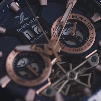 Skeleton Automatic Blue Dial Men&