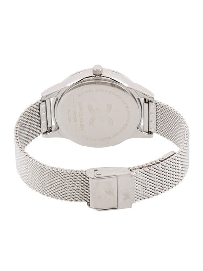 Daniel Klein Women Silver-Toned Printed Dial &amp; Silver Toned Analogue Watch DK.1.12791-1