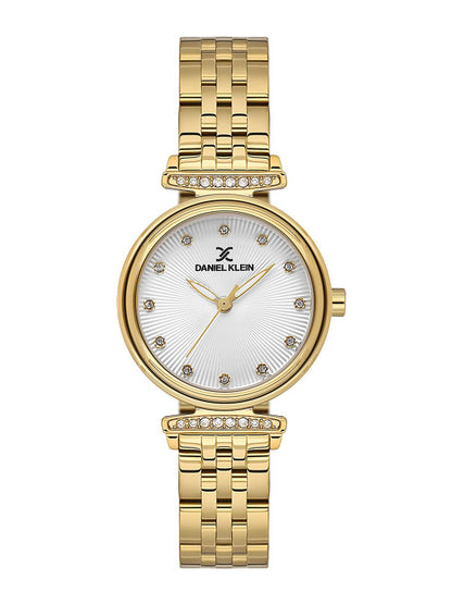 Daniel Klein Women Embellished Stainless Steel Bracelet Style Analogue Watch DK.1.13958-2