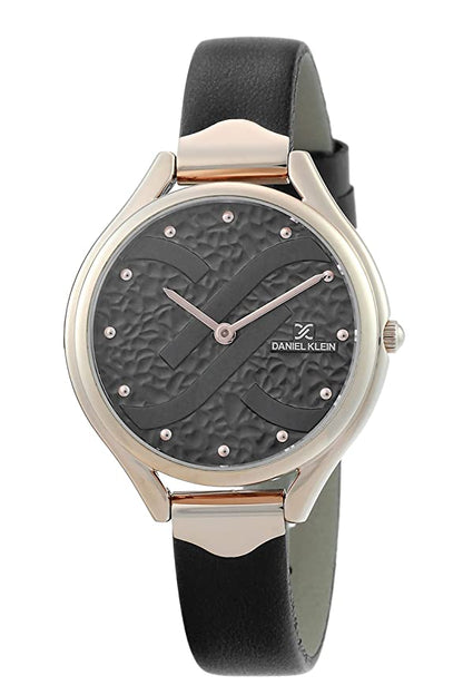 Daniel Klein Premium Women Gun Black Dial Watch