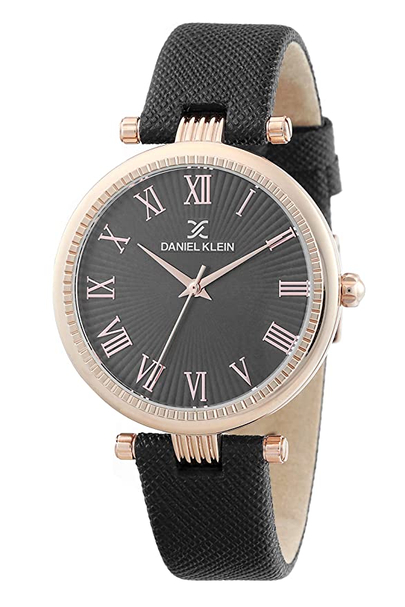 Daniel Klein Premium Women Gun Black Dial  Watch