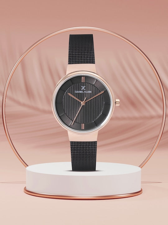 Daniel Klein Fiord Women Black Dial Watch