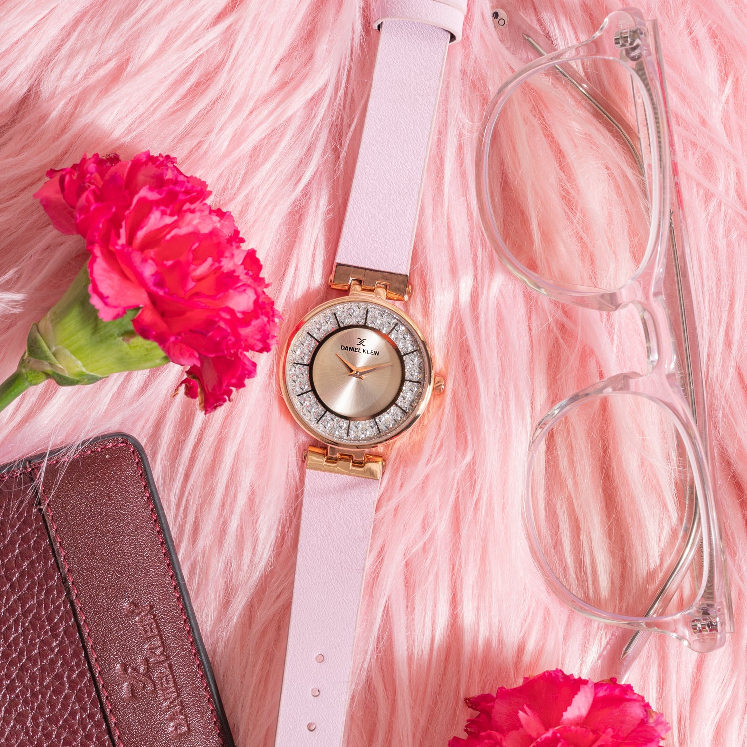 Daniel Klein Premium Women Rose Gold Dial Watch