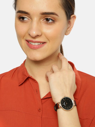 Daniel Klein Premium Women Gun Black Dial Watch