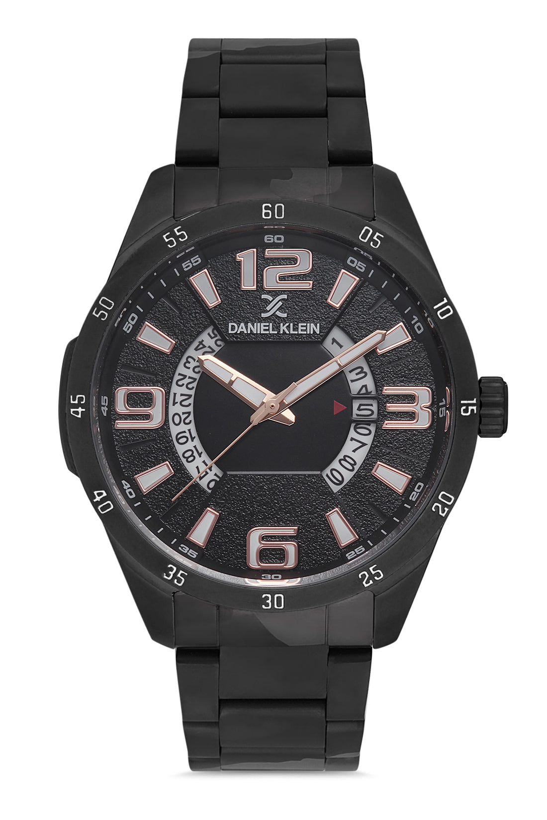 Daniel Klein Premium Men Gun Black - Emboss Dial With Index Watch