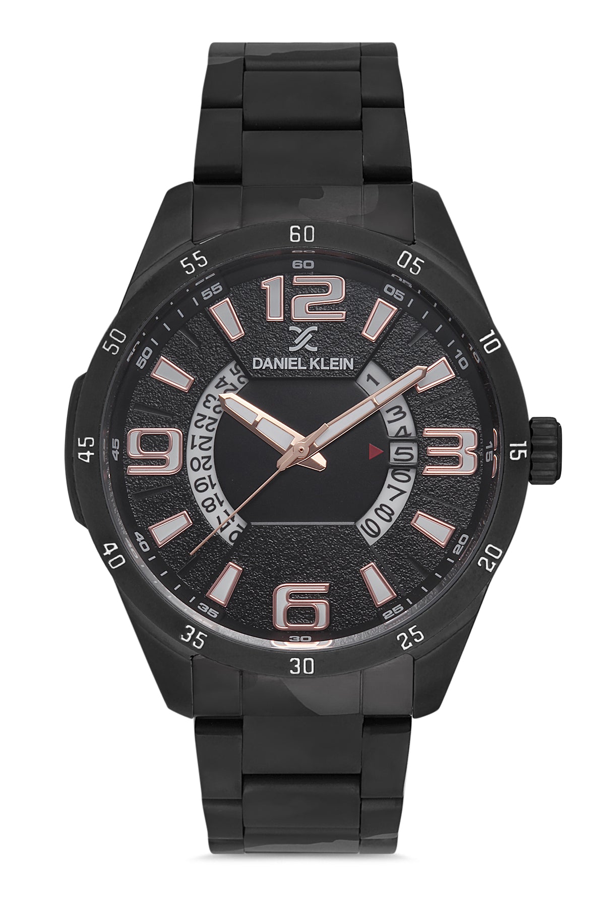 Daniel Klein Premium Men Gun Black - Emboss Dial With Index Watch