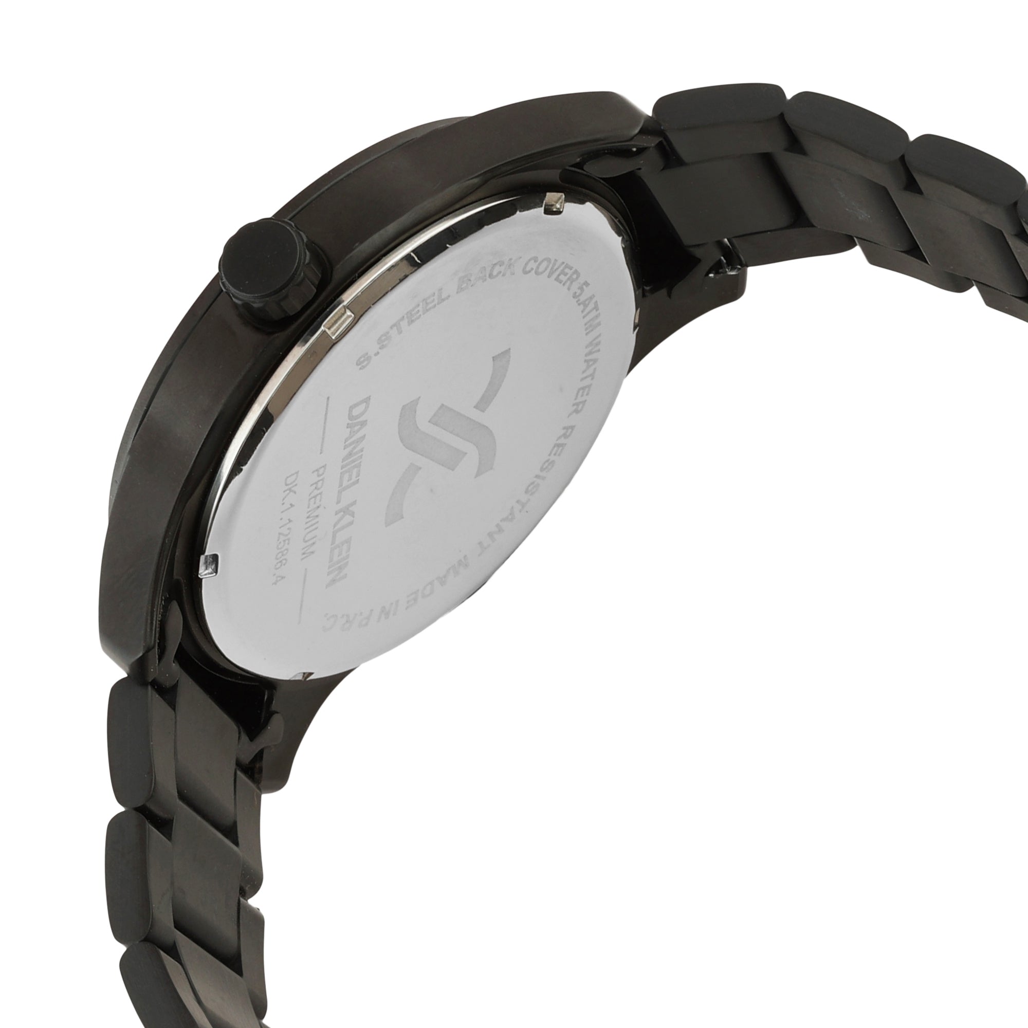 Daniel Klein Premium Men Gun Black - Emboss Dial With Index Watch