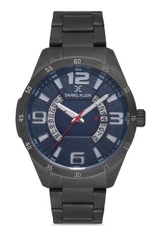 Daniel Klein Premium Men Dark Blue - Emboss Dial With Index Watch