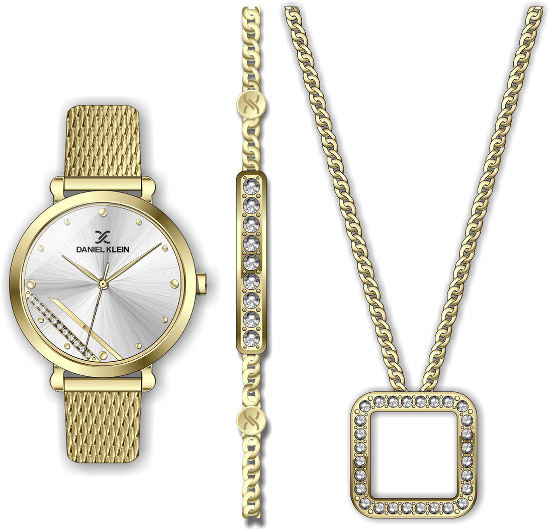 Daniel Klein Gift Set Silver Dial Watch