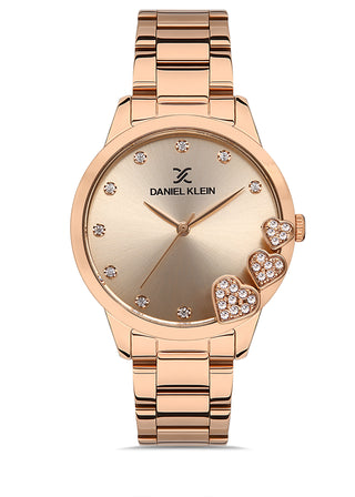 Daniel Klein Trendy Women Rose Gold Watch
